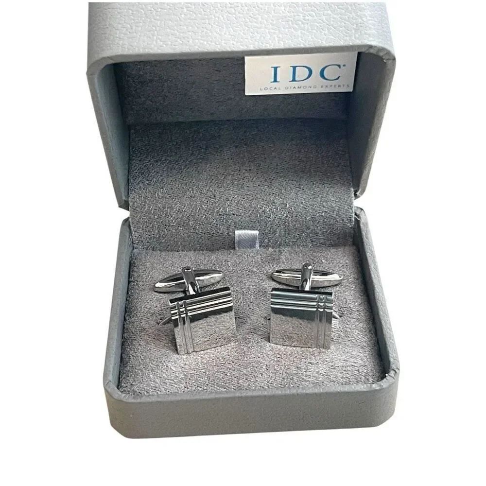 CHISEL Stainless Steel Polished Cufflinks in Box NEW
